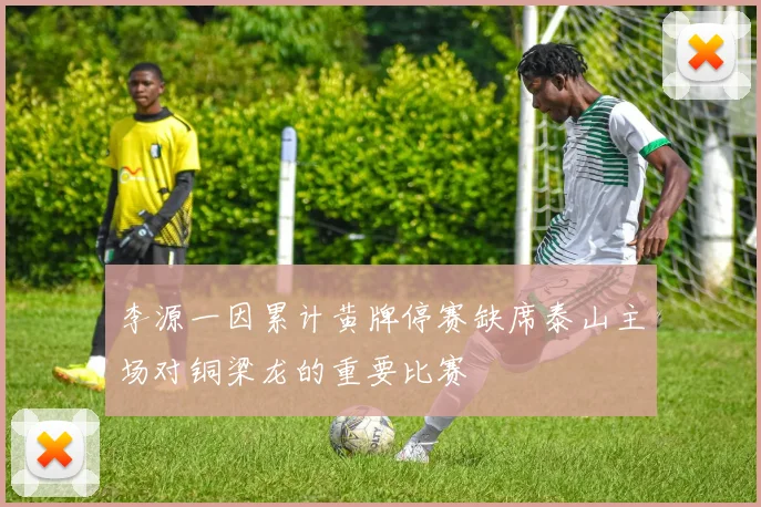 李源一因累计黄牌停赛缺席泰山主场对铜梁龙的重要比赛